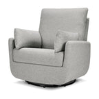 Davinci Juno Swivel Glider, GREENGUARD Gold Certified, Frost Grey | FSC & CertiPUR-US Certified Glider w/ 360° Swivel & Metal Base - Spacious Seating for Extra Comfort - Fully Assembled