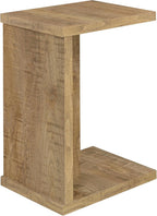 Coaster Home Furnishings - Clower - Wood - C-Shaped Side Table with Rectangular Top, Open Form, and Square Edges - Living Room - Mango - 930277