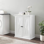 Crosley Furniture Clifton Stackable Pantry Storage Cabinet with Shelves, Kitchen, Dining, or Laundry Room, Distressed White