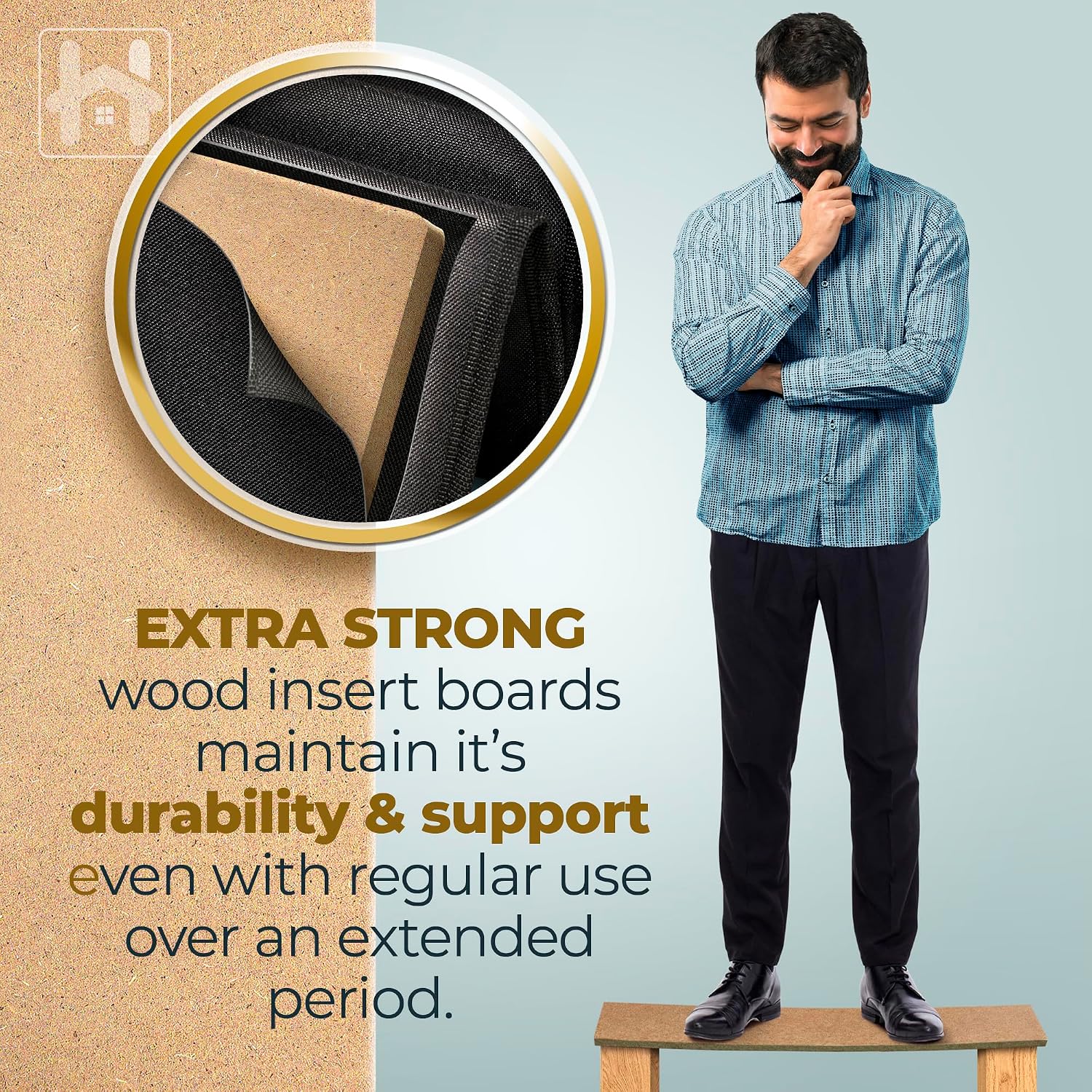 Golden Home Essentials XXXL Heavy Duty Couch Support for Sagging Cushions - 30in x 68in Extra Wide Sofa Cushion Board - 0.4in Saggy Cushion for Seat Support