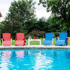 Deluxe Adirondack Footrest - Poly - Lime Green & Black