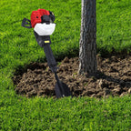 52CC 2 Stroke Tree Digger Machine Garden Planting Shovel Gas Powered Handheld Trencher Digger Excavator Post Hole Digger for Planting, 1.9KW 1500BPM Air-Cooled
