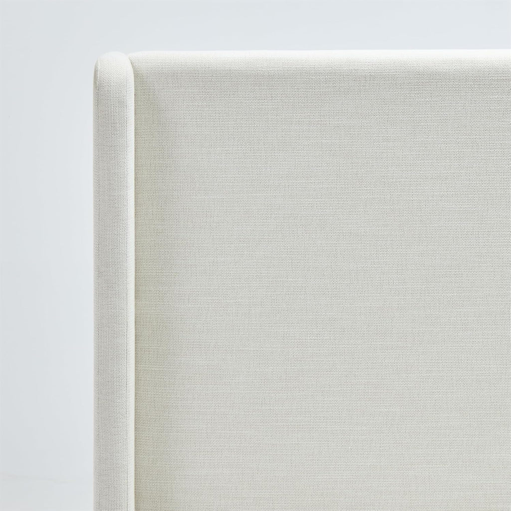 California King Upholstered Bed Frame 52" Tall Wingback Headboard