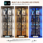 Dystler Corner Display Cabinet with Glass Doors & LED Lights