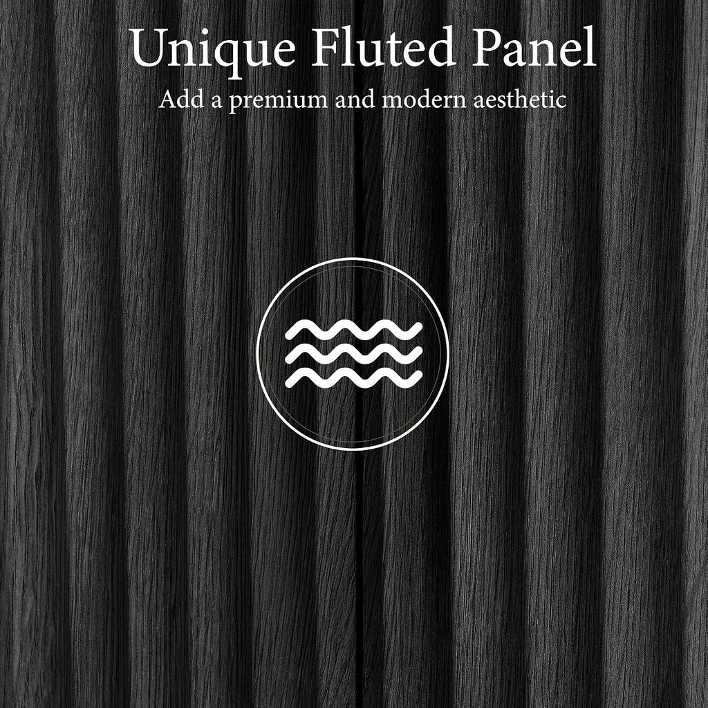 Brafab 67" Fluted Armoire Wardrobe Closet with Drawers, Black Cabinet | Removable Hanging Rods, Adjustable Shelves, Soft-Close Hinges, Large Capacity, Clothes Organizer for Bedroom, Cloak Room