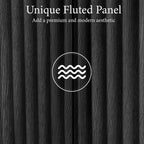 Brafab 67" Fluted Armoire Wardrobe Closet with Drawers, Black Cabinet | Removable Hanging Rods, Adjustable Shelves, Soft-Close Hinges, Large Capacity, Clothes Organizer for Bedroom, Cloak Room