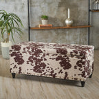 Storage Ottoman for Bedroom End of Bed, Bench Seating with Storage, Large Storage Chest for Living Room with Safety Hinge, Flip Top Benches Furniture for Entryway/Office (Cream+Dark Brown)