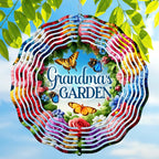 FLAGWIX Christmas Garden Gifts for Grandma - Nana's Garden 3D Stainless Steel Metal Wind Spinners 12 in - Gardening Grandma Christmas Birthday Gifts for Women Nana Gigi, Grandmother Gift Ideas