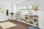 ClosetMaid 1631 Cubeicals 3-Cube Storage Bench, White with Gray Cushion
