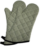 ARCLIBER Oven Mitts Heat Fire Resistant Oven Mitts 425 ° F, Quilted Terry Cloth Cotton Soft Lining Oven Gloves, Extra Long Kitchen Mittens for Cooking Baking