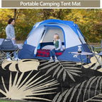 Waterproof Outdoor Rug 9x12 ft, Reversible Plastic Straw Mat with Leaf Pattern, Large Floor Mat for Patio, Camping, Picnic, Backyard RV, Deck, Black