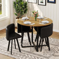 39.5" Round Dining Table Set for 4, 5 Piece Dining Table Set with 4 Tuck-Under Chairs, Farmhouse Kitchen Table Chairs Set, Space Saving Wood Round Dining Room Table Set for Apartments,Home