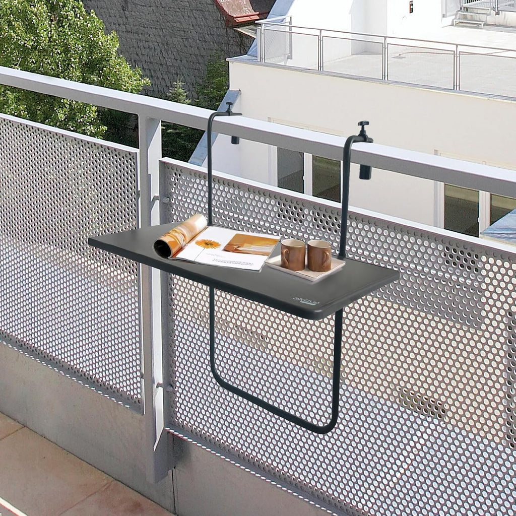 AKTIVE Folding Balcony Table, Grey, 61034
