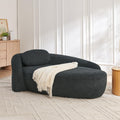 Full Foam Chaise Lounge Chair Indoor, Boucle Upholstered Chaise Lounge Sofa Bed, Right Facing Leisure Cloud Recliner Couches Sleeper Daybed for Living Room