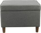 HomePop 24" Storage Ottoman - Gray