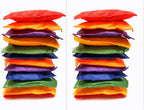 Multicolored Bean Bags, Strong Nylon Bean Bags, 5" Inch (Multicolored, 24 Pack)