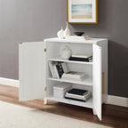 Crosley Furniture Roarke Stackable Kitchen Pantry Storage Cabinet with Doors and Shelves, Accents Cabinets, White