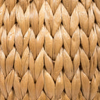 happimess SSL1000A Colt 17" Coastal Bohemian Handwoven Hyacinth Storage Stool with Lid for Storage and Decoration in Bedroom, Living Room, Kitchen, Dining Room, Entryway, Guestroom, Natural | Bohemian Rustic Wicker Basket, End Table For Living Room