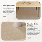 Dining Table, Wooden Tabletop & Rust-Resistant Iron Legs, Rectangular Kitchen Table for 6-8 People, Rustic Industrial Design for Dining Room, Patio