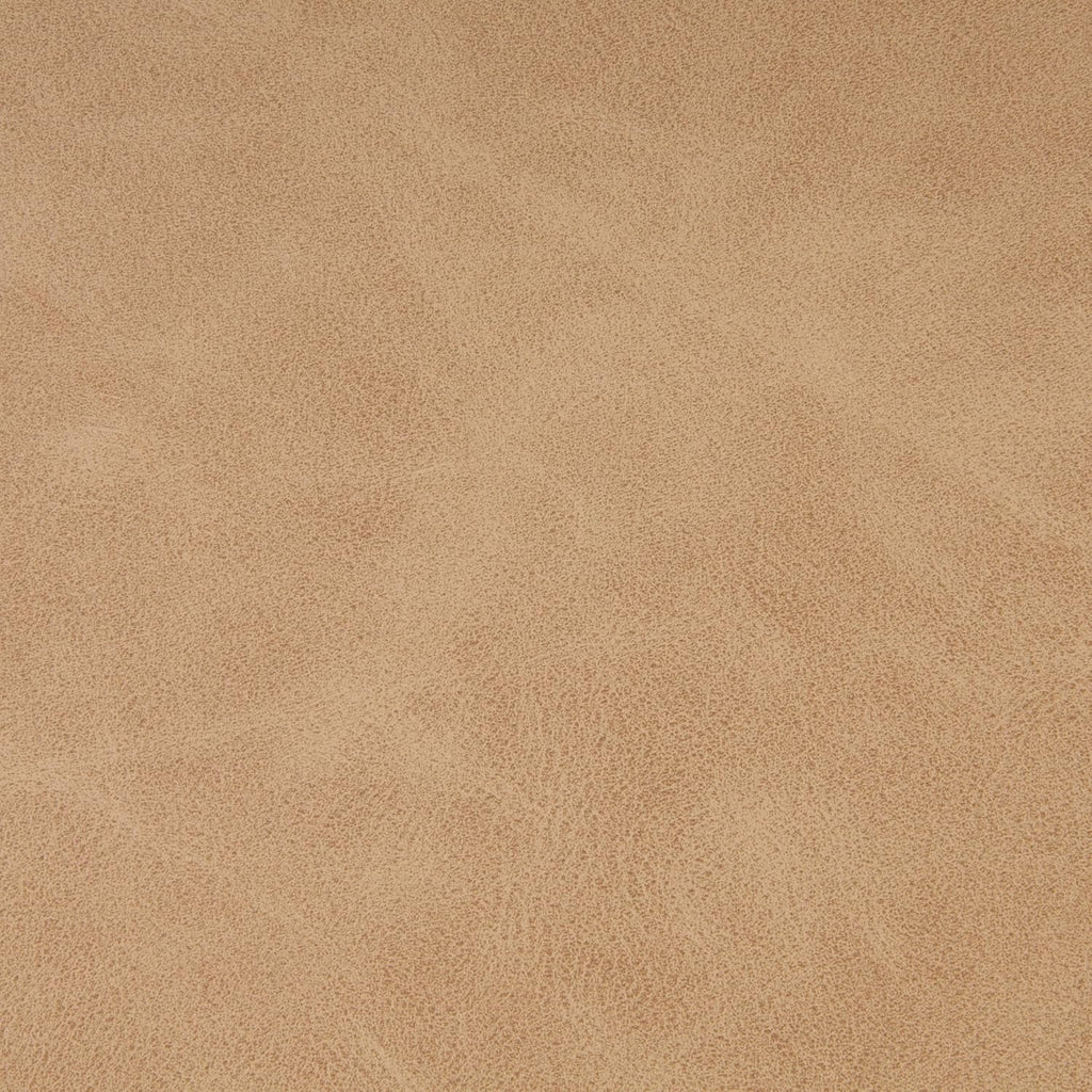HomePop Modern Channel Tufted Faux Leather Ottoman|Homepop Home Décor|Ottoman for Living Room & Bedroom - Sand Faux Leather