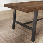 Garvee Industrial Dining Table for 6-8, 78.74" Extra Long Rectangular Kitchen Table with 2"×2" Metal Legs & Wood Top, Large Dining Table for Dining Room, Home Office, Brown