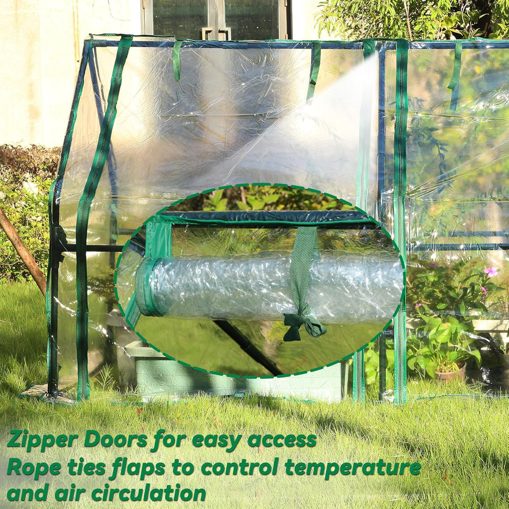 Gardzen Mini Greenhouse, Portable Cold Frame Green House Indoor Outdoor, Small Greenhouse for Seed Starting & Plant Protection, 71.7"(L) x36.2(W) x42.5(H)