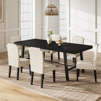 Garvee Industrial Dining Table for 6-8, 78.74" Extra Long Rectangular Kitchen Table with 2"×2" Metal Legs & Wood Top, Large Dining Table for Dining Room, Home Office, Black