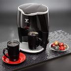 Moss & Stone Mini Drip Coffee Maker with Mug (5 oz Mugs), Small Coffee Pot With 2 Coffee Cups, Mini Coffee Maker (2 Drip & 2 Mug)
