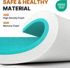 GAIALOOP Memory Foam Glamping Roll Up Futon Mattress, Japanese Floor Bed Camping Mattress Sleeping Mat for Indoor and Outdoor