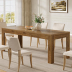 Tribesigns Dining Table for 6-8, 78.7-Inch Long Rectangle Kitchen Table, Modern Kitchen Dining Room Furniture, (78.74" L x 27.56" W), Brown