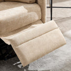 Power Recliner,Nursery Swivel Glider Rocking Chair with USB Port,Upholstered Adult Electric Recliner Rocking Chair with 2 Pillows for Living Room Bedroom (Khaki, Power-Driven)