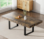 63"-78.7" Extendable Dining Table Set of 6, Rustic Brown Kitchen Dining Table & 6 Upholstered Velvet Chairs with Wood Leg, Modern 7 Piece Wood Expandable Kitchen Table Set