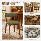 Dining Chairs Set of 6, Upholstered Dining Room Chairs with Solid Wood Legs