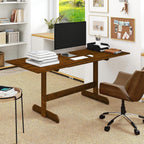 Giantex 71" Dining Table for 6-8, Large Kitchen Table with H-shaped Rubber Wood Leg and Wood Grain Tabletop, Reinforced Back Support, Non-slip Foot Pads, Dinner Tables for Living Room, Office, Dinette