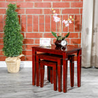 Cherry 3-Piece Nesting Table Set, Multi-Functional Side Tables, Easy to Arrange, Perfect for Compact Living