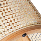 Christopher Knight Home Aurl 15.70" Round End Table, Hollow Woven Side Table, Small Rubber Wood Nightstand, Rattan Woven Tea Desk, Round Wood Tabletop, Chic Home Deor Desk, Easy Assembly, Natural