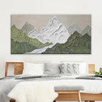 YISXINOAG Large Abstract Wall Art For Living Room Canvas Art Wall Decor Print Abstract Mountain Forest Landscapes Green Wall Art Painting Abstract Art Prints Home Wall Art 29×58 In