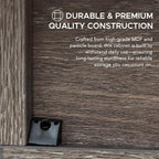 Sunjoy Quub Quarter Saving Stackable MDF Wood Cabinet for Living Room, Bedroom and Other Indoor Space, Walnut…
