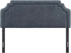 Modway Magnolia Queen Size Upholstered Fabric Headboard in Slate Blue - Padded Cushioned Headboard with Woven Heathered Upholstery and Adjustable Mounting Positions