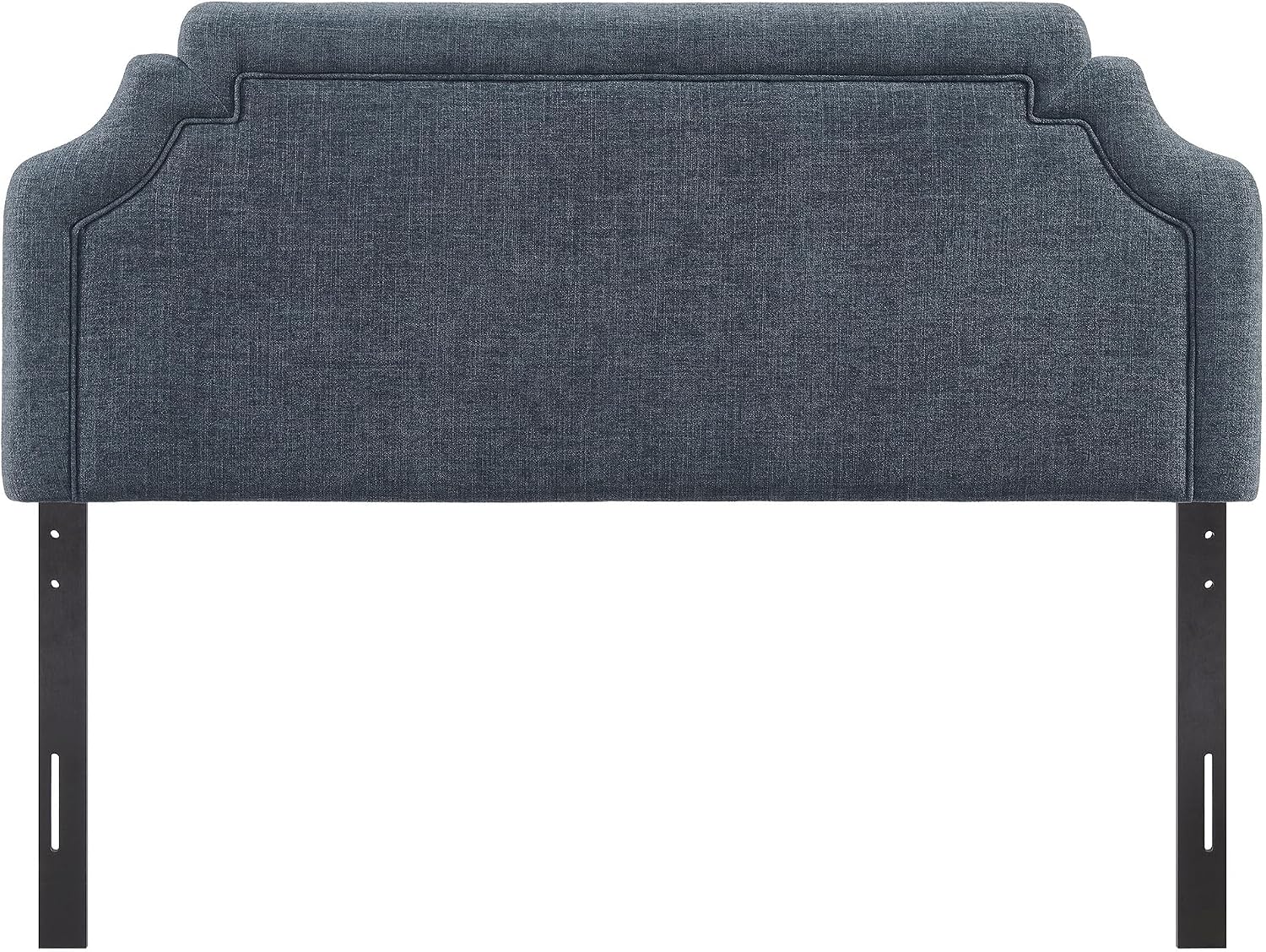 Modway Magnolia Queen Size Upholstered Fabric Headboard in Slate Blue - Padded Cushioned Headboard with Woven Heathered Upholstery and Adjustable Mounting Positions