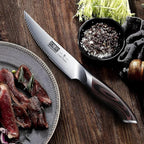 Steak Knives Set of 6, Ultra Sharp 4.5 Inch Serrated Steak Knife Set, Japanese High Carbon Steel Kitchen Steak Knives with Ergonomic Handle