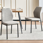 Dining Table Set for 4, Rectangle Dining Room Table Set for Small Spaces, Wood Kitchen Table and Chairs Set, Upholstered Table Chair Set, Light Brown