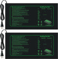 Seedling Heat Mat for Seed Starting,10" x 20.75" Waterproof Heating Pad for Indoor Plants Germination (Black 2 Pack)