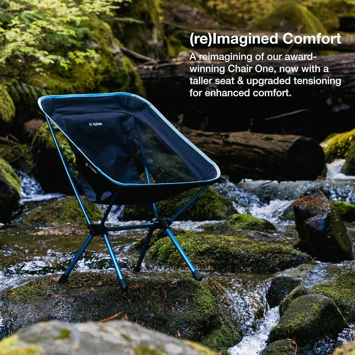 Helinox Chair One (re) High-Performance Camping Chair, Lightweight Compact Collapsible Outdoor Chairs, Backpacking, Picnic, Adventures, Heritage Multi Block