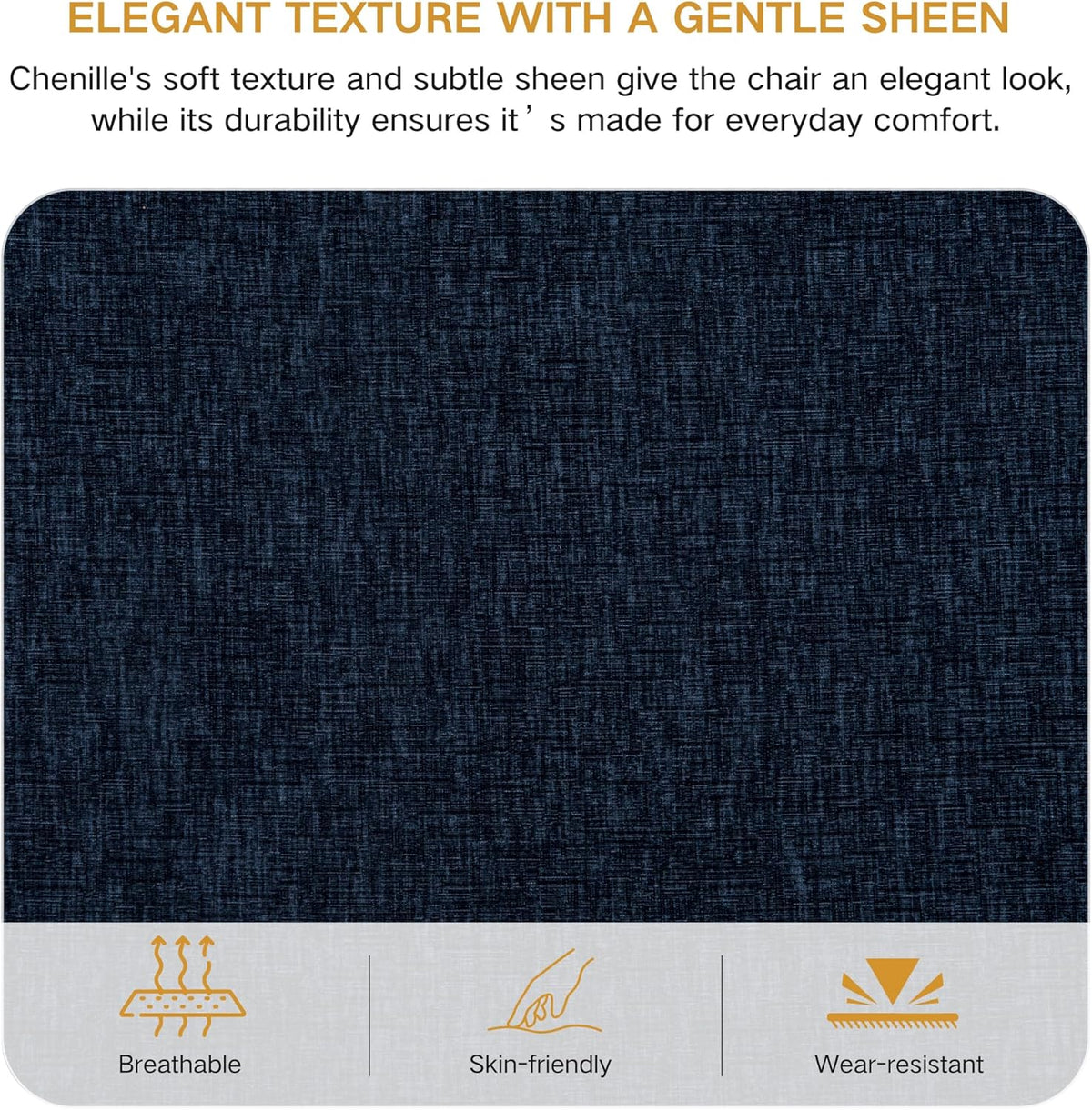 40.6''W Swivel Accent Barrel Chair, Chenille Upholstered Round Single Couch Sofa with 3 Pillows for Living Room, Apartment, Bedroom (Blue)