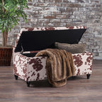 Storage Ottoman for Bedroom End of Bed, Bench Seating with Storage, Large Storage Chest for Living Room with Safety Hinge, Flip Top Benches Furniture for Entryway/Office (Cream+Dark Brown)