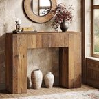 Tribesigns 39'' Farmhouse Console Table, Narrow Sofa Entryway Table with Drawer, Small Wooden Entrance Table for Living Room, Hallway, Foyer, Distressed Brown