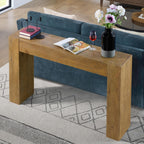 Alaterre Furniture Stockyard Solid Wood Console Table - 56 Inch Modern Farmhouse Entryway Table - Easy Assembly Living Room Furniture for Behind the Couch, Entryway, or Hallway (Oak)