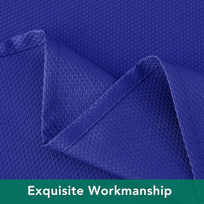 Biscaynebay Textured Fabric Round Tablecloths 60" for Round Tables diameters from 28" to 48", Royal Blue Water Resistant Folding Table Covers Washable for Dining, Kitchen, Wedding, Parties etc