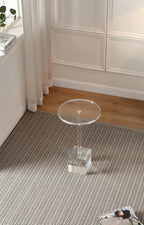 Clear Acrylic End Table,Side Table,Clear,for Livingroom,13.5 x 13.5 inch, 23 inch High